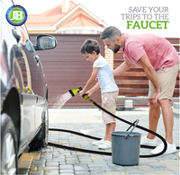 Tuyau d'arrosage de jardin 100 pieds, léger, flexible, anti-plis, pour extérieur, raccords métalliques antirouille 3/4 pouces, pour jardin, pelouse, lavage de voiture