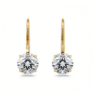 Boucles d'oreilles Stella & Dot en diamant, or 18 carats, taille brillant rond, couleur G, naturelles, pour femme, style classique, fiançailles - Product Image 1
