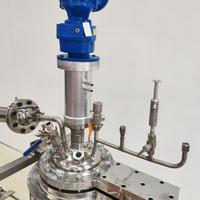 5L 30L acier inoxydable PID contrôle condensateur horizontal réservoir de réception polymérisation réaction bouilloire vide moteur pompe à moteur