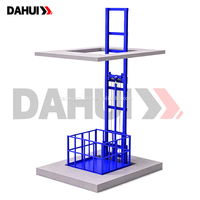 Mini-élévateur de marchandises électrique de type H avec rail de guidage, plateforme hydraulique pour le transport de marchandises