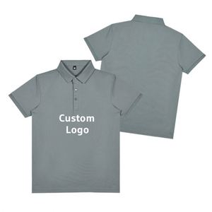 Chemise polo de golf en polyester à motif brodé, tissu respirant, uniforme de travail, de sport, de pêche, polos personnalisés - Product Image 3