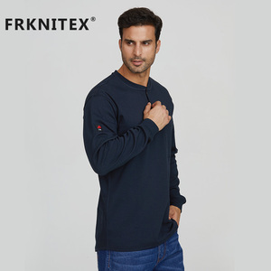 Frknitex tùy chỉnh Mens đen bảo hộ lao động dài tay áo hàn làm việc FR t Áo sơ mi với logo - Product Image 6