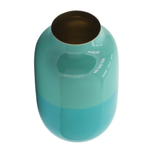 Vaso Moderno in Metallo Color Teal, Vaso Decorativo per Fiori per Soggiorno, Camera da Letto, Ufficio, Decorazione d'Interni - Product Image 2