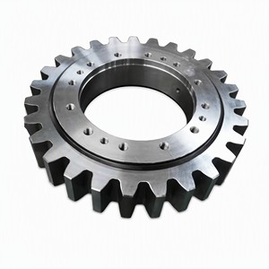 Roulement de tourelle à engrenage droit en acier, pièces de machines lourdes pour excavatrice et grue, forgé sur mesure - Product Image 1
