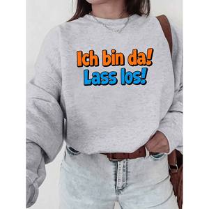 Sudadera con Capucha Personalizada para Mujer, Transpirable, Ecológica, de Manga Larga, Talla Grande, con Estampado Otoñal 'BIN HIER DA SEIN KANN STARTEN' - Product Image 6