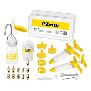 Kit de purge de frein à disque hydraulique, outil de purge d'huile pour vélo, pour réparation de VTT et de vélo de route - Product Image 1