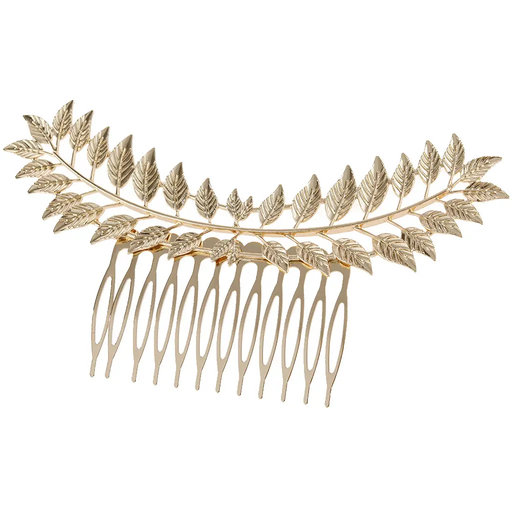 Gold Color Metal Leaf Hair Clip Girls Hairpin Barrette Flowers Hair Comb Hairpins Women Accessories Jewelry