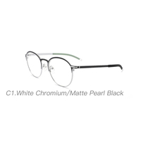 Lunettes optiques rondes en métal pour femmes Y2526C, double pont nasal, verres en PC, personnalisables