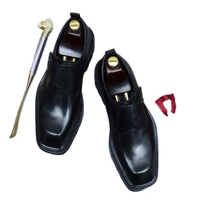 Botas de Hombre con Punta en Pico y Plataforma, Estilo Británico, de Cuero Genuino, Casuales de Negocios, Botines Modernos para Motocicleta - Product Image 1