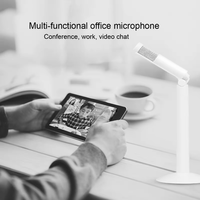 Microphone de Jeu à Condensateur Filaire 3,5 mm Léger Portable pour Ordinateur de Bureau et Portable en Métal et Plastique pour Conférence Omnidirectionnel SF-950