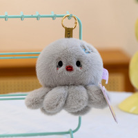 Porte-clés pieuvre en peluche super douce et adorable, breloque de sac anti-stress, petit cadeau pour enfants