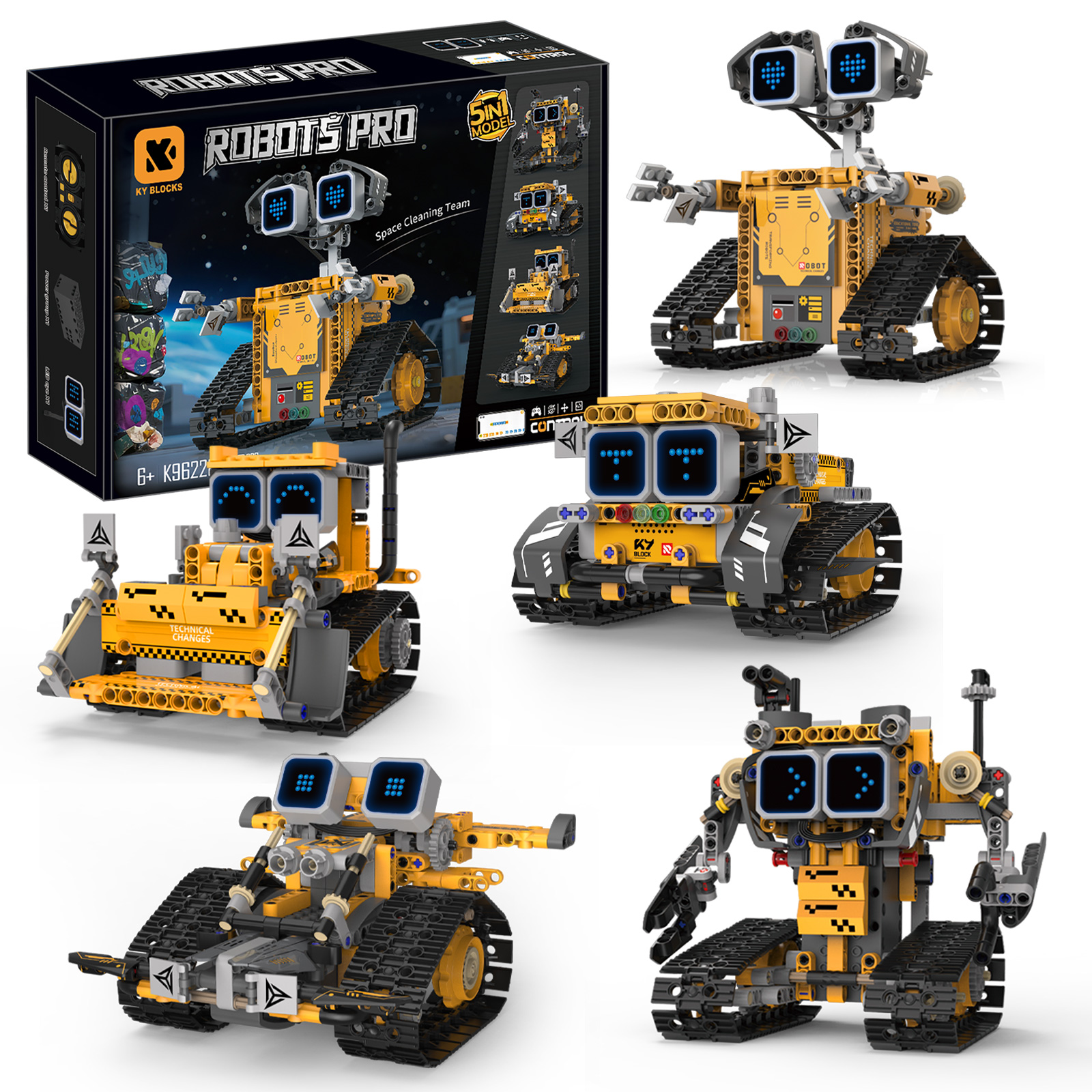Pantalla digital Robot Wall-e de cinco transformaciones