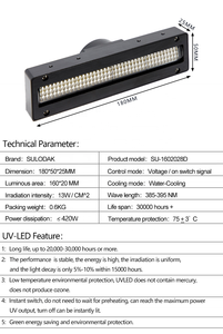 Sulodak <span class=keywords><strong>UV</strong></span> <span class=keywords><strong>LED</strong></span> Chữa Hệ Thống 16020 420W 395nm Nước Làm Mát Phẳng Mực Máy In Chữa Bệnh Đèn Cho Văn Phòng & Y Tế Sử Dụng - Product Image 6