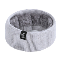 Hiver Hommes Acrylique Réversible Anti-Transpiration Court Double Couche Polaire Tricoté Tubulaire Cou Chauffe-Cou