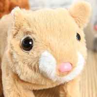 Nouveaux jouets en peluche d'écureuil électrique mignons et simulés qui marchent et crient, vente en gros