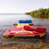 Plateforme de combat aquatique gonflable Wateraft - Pour 2 joueurs, jeux aquatiques pour lac, piscine, jardin, activité de team building