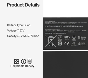 Batterie d'ordinateur portable en gros d'usine pour ordinateur portable Microsoft Surface 1st Gen modèle 1769 tablette G3HTA036H DYNK01 - Product Image 3