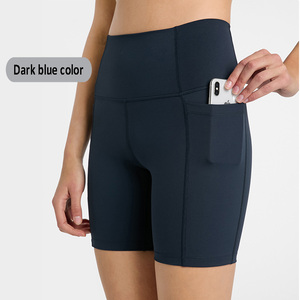 Pantalones Cortos Deportivos Eyun de Cintura Alta para Yoga, Correr y Ciclismo, con Bolsillos, para <span class=keywords><strong>Mujer</strong></span> - Product Image 3