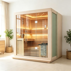 Sauna Tradicional Interior Hemlock con Color Claro e Interior Luminoso, Sin Sensación de Opacidad - Product Image 4