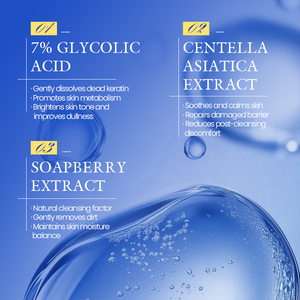 KORMESIC Marque Privée Vente en Gros 100g 7% Acide Glycolique Nettoyant Visage Éclaircissant à la Glycérine Nettoyant Facial Longue Durée - Product Image 3