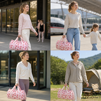 Sac de sport en nylon de luxe avec fermeture éclair, impression par sublimation personnalisée, pour femmes, grande capacité, voyage, gym, shopping, week-end