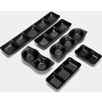 Vente en gros d'usine Vaisselle noire Assiettes Soucoupe Vaisselle Plats en mélamine avec bol Juego De Platos Para Casa
