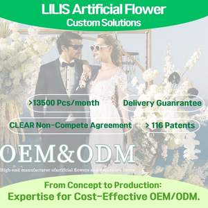 LILIS 手工制作逼真触感超大5头绣球花人造花经典家居婚礼复活节情人节新品 - Product Image 6