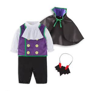 Costume de vampire bébé chauve-souris violet et noir avec cape pour Halloween et Purim, tailles 6M, 12M, 24M - Product Image 1