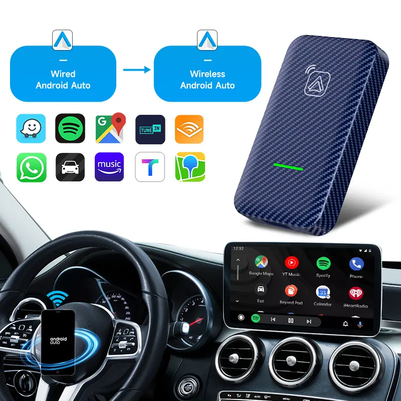 Personalizzato universale Mini cablato a Wireless Android Auto 11 12 lettore multimediale per Auto sistema Gps Mmb Carplay Ai Box Carplay Cars