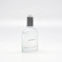 Flacon de parfum miniature en verre de 25 ml avec bouchon argenté, flacon de parfum vide fantaisie, vente en gros en vrac, étiquette privée, directement de l'usine
