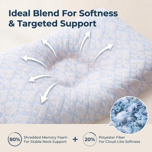 Oreillers en mousse à mémoire de forme déchiquetée, taille Queen, rafraîchissants et ferme, lot de 2 pour lit, ajustables pour les dormeurs sur le côté, le dos et le ventre - Product Image 2