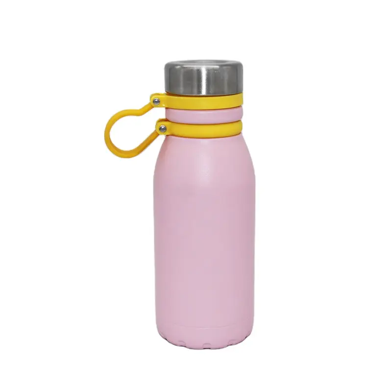 HongTai Drinkware Sports Bottle with Silicone Handle Easy-grip Water Flask Recycled Stainless Steel BPA Free