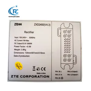 Fonte de alimentação do Módulo retificador ZTE ZXD2400 Conversor de corrente DC 3000w 48v Módulo retificador