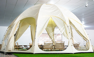 Tienda de campaña de hotel para acampar al aire libre engrosada a prueba de viento campamento de estrellas al aire libre equipado con tienda de lluvia hemisférica - Product Image 3