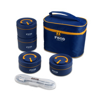 Boîtes à lunch rondes pour adultes, bols sans BPA, étanches, 4 compartiments, boîte à lunch en acier inoxydable, grand bol