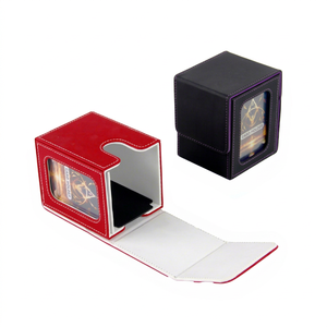 Nouvelle boîte de rangement carrée de bureau en cuir PU souple et imperméable, OEM ODM, marque privée, protection magnétique pour cartes TCG - Product Image 1