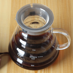 Set di caffettiera <span class=keywords><strong>in</strong></span> <span class=keywords><strong>vetro</strong></span> trasparente da 600ml da versare sopra la caffettiera <span class=keywords><strong>in</strong></span> <span class=keywords><strong>vetro</strong></span> <span class=keywords><strong>borosilicato</strong></span> - Product Image 5