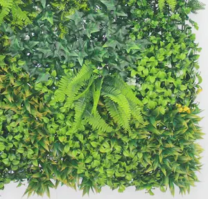Искусственная настенная панель, вертикальный сад, длина 30 мм, трава, цветы и деревья, декоративная стеклянная растительная стена