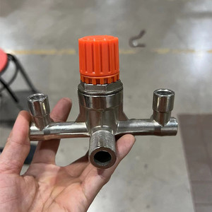 Valve de distribution en alliage d'aluminium avec capuchon orange, pression réglable, pièces de compresseur industriel - Product Image 3