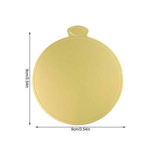 Mini planches à gâteaux en papier doré, plateaux de Base en <span class=keywords><strong>carton</strong></span>, assiettes à <span class=keywords><strong>Dessert</strong></span> pour gâteaux, Cupcakes, pain, bonbons, Desserts, restauration Sup - Product Image 2