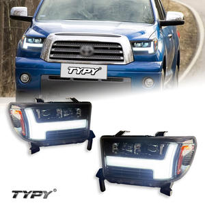 Feux de jour à LED avec lentille laser et clignotants séquentiels pour les assemblages de phares Tundra 2007-2013 - Product Image 1