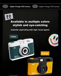 Caméra numérique intelligente WiFi avec zoom optique 4x, grand angle, écran 2,0 pouces, double objectif, caméscope CCD, carte SD, vidéo HD, selfie - Product Image 2