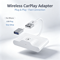 Adaptateur CarPlay sans fil USB-C, dongle de conversion filaire, Plug & Play, connexion automatique pour Android Auto, iOS, iPhone