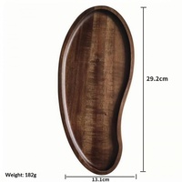 Plateau en bois d'acacia de style nordique japonais BST, planche à pain longue, écologique, passe au lave-vaisselle, logo personnalisé, résistant à la chaleur, ovale