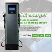 Estación de Carga MAX POWER Tipo 2 de 7 kW, Montada en el Suelo, con Conectores Dobles para Vehículos Eléctricos