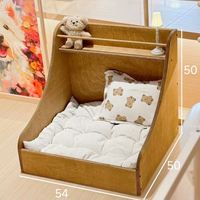 Lit de voyage pour chat en bois massif, design danois moderne, écologique, durable, pliable, imperméable, pour petits chats et chiens malinois