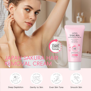 Crème dépilatoire LAIKOU Japan Sakura, épilation en profondeur, formule 5 minutes, réduit la mélanine, lotion naturelle à base de plantes pour l'épilation des aisselles - Product Image 3
