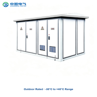Poste de transformateur compact préfabriqué 10 kV/0,4 kV 400 kVA triphasé extérieur IP54 pour l'électrification rurale