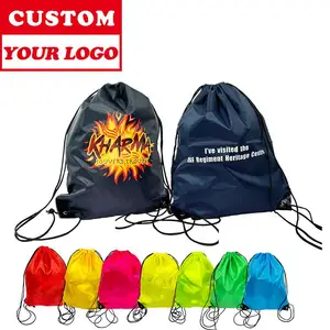 Sublimation/Screen/Heat Transfer Printing Wholesale cheap custom promotional waterproof string bag drawstring