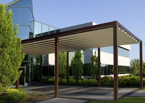 Toldo de techo retráctil de PVC para exteriores, pérgola, marco de aluminio bioclimático, impermeable - Product Image 4